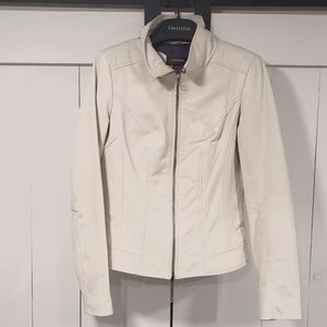 Danier white leather coat